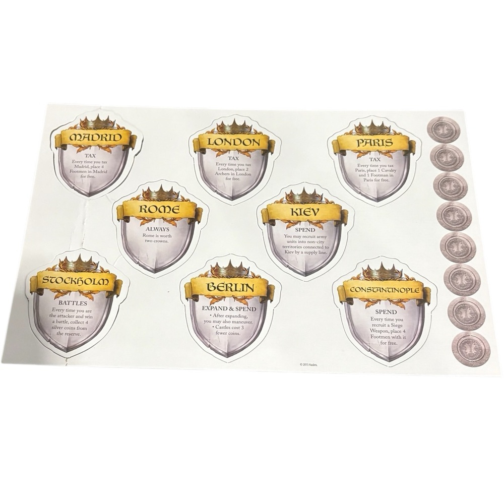 Risk Europe Board Game Replacement Game Pieces